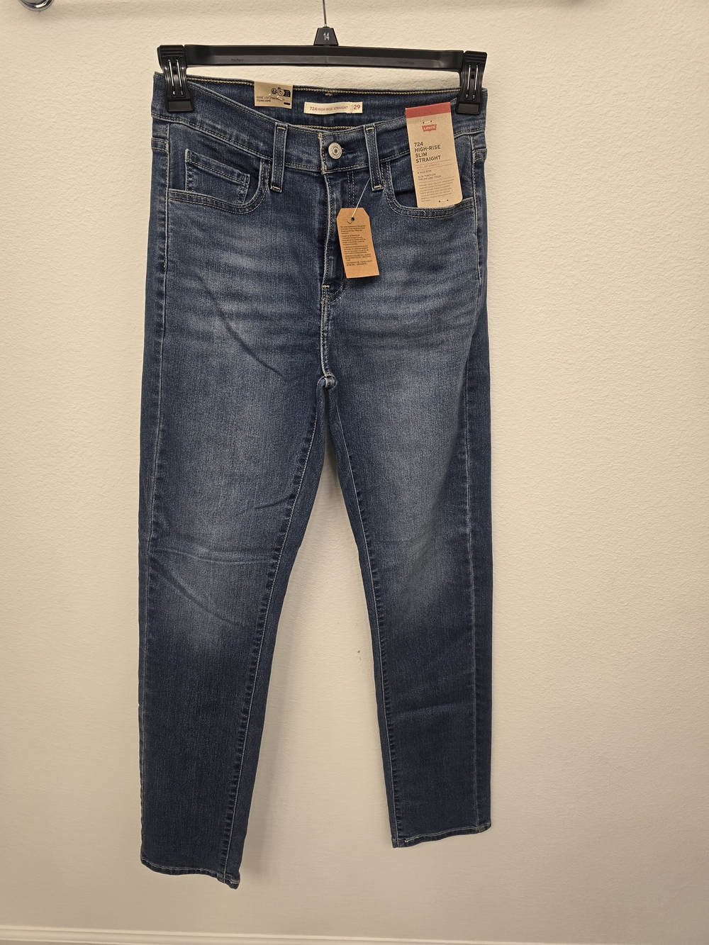 Levi's 724 High-Rise Straight Jeans in Indigo Blue